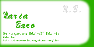 maria baro business card